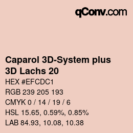 Code couleur: Caparol 3D-System plus - 3D Lachs 20 | qconv.com