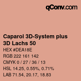 Code couleur: Caparol 3D-System plus - 3D Lachs 50 | qconv.com