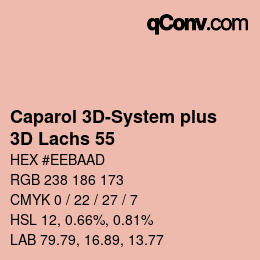 Code couleur: Caparol 3D-System plus - 3D Lachs 55 | qconv.com