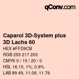 Code couleur: Caparol 3D-System plus - 3D Lachs 60 | qconv.com