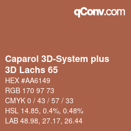 カラーコード: Caparol 3D-System plus - 3D Lachs 65 | qconv.com