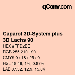 Code couleur: Caparol 3D-System plus - 3D Lachs 90 | qconv.com