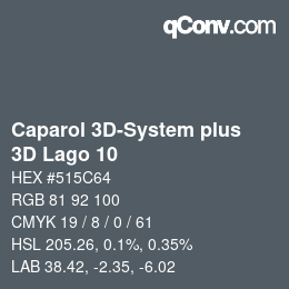 Código de color: Caparol 3D-System plus - 3D Lago 10 | qconv.com