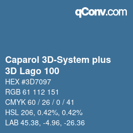 Color code: Caparol 3D-System plus - 3D Lago 100 | qconv.com