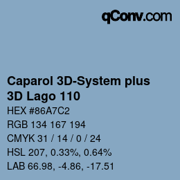 Código de color: Caparol 3D-System plus - 3D Lago 110 | qconv.com