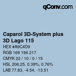 Color code: Caparol 3D-System plus - 3D Lago 115 | qconv.com