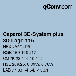 Código de color: Caparol 3D-System plus - 3D Lago 115 | qconv.com