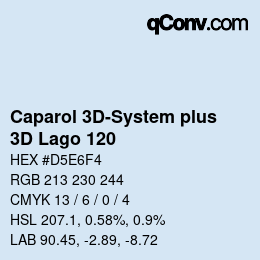 Color code: Caparol 3D-System plus - 3D Lago 120 | qconv.com