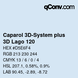 カラーコード: Caparol 3D-System plus - 3D Lago 120 | qconv.com