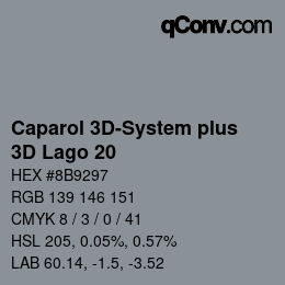 Color code: Caparol 3D-System plus - 3D Lago 20 | qconv.com