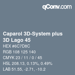 カラーコード: Caparol 3D-System plus - 3D Lago 45 | qconv.com