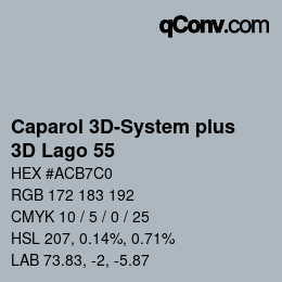 Color code: Caparol 3D-System plus - 3D Lago 55 | qconv.com