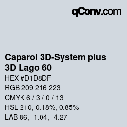 Color code: Caparol 3D-System plus - 3D Lago 60 | qconv.com