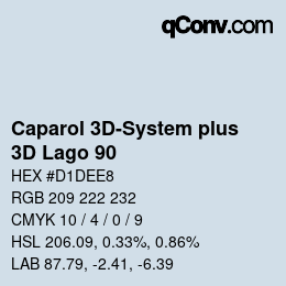 Código de color: Caparol 3D-System plus - 3D Lago 90 | qconv.com