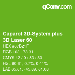 Código de color: Caparol 3D-System plus - 3D Laser 60 | qconv.com