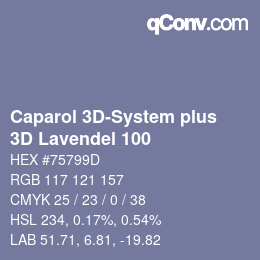 Código de color: Caparol 3D-System plus - 3D Lavendel 100 | qconv.com