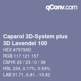Code couleur: Caparol 3D-System plus - 3D Lavendel 100 | qconv.com