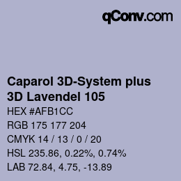 Code couleur: Caparol 3D-System plus - 3D Lavendel 105 | qconv.com