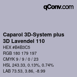 Code couleur: Caparol 3D-System plus - 3D Lavendel 110 | qconv.com