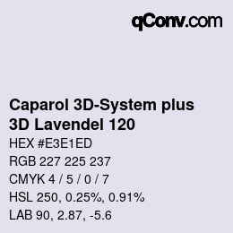 Color code: Caparol 3D-System plus - 3D Lavendel 120 | qconv.com