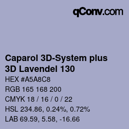 Color code: Caparol 3D-System plus - 3D Lavendel 130 | qconv.com