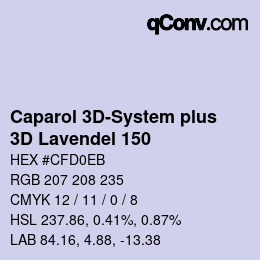 Código de color: Caparol 3D-System plus - 3D Lavendel 150 | qconv.com