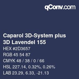 Color code: Caparol 3D-System plus - 3D Lavendel 155 | qconv.com