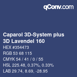 Color code: Caparol 3D-System plus - 3D Lavendel 160 | qconv.com