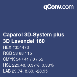 Código de color: Caparol 3D-System plus - 3D Lavendel 160 | qconv.com