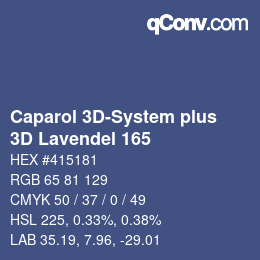 Código de color: Caparol 3D-System plus - 3D Lavendel 165 | qconv.com