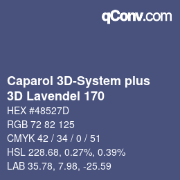 Color code: Caparol 3D-System plus - 3D Lavendel 170 | qconv.com