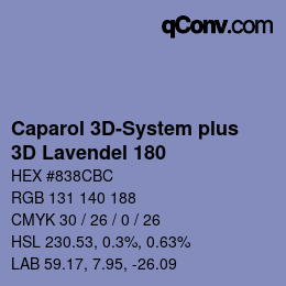 Color code: Caparol 3D-System plus - 3D Lavendel 180 | qconv.com