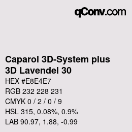 カラーコード: Caparol 3D-System plus - 3D Lavendel 30 | qconv.com