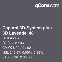 Color code: Caparol 3D-System plus - 3D Lavendel 40 | qconv.com