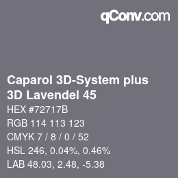 Color code: Caparol 3D-System plus - 3D Lavendel 45 | qconv.com