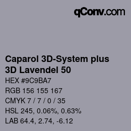 Color code: Caparol 3D-System plus - 3D Lavendel 50 | qconv.com