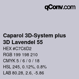 Color code: Caparol 3D-System plus - 3D Lavendel 55 | qconv.com