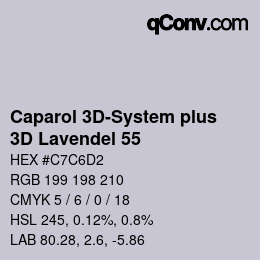カラーコード: Caparol 3D-System plus - 3D Lavendel 55 | qconv.com