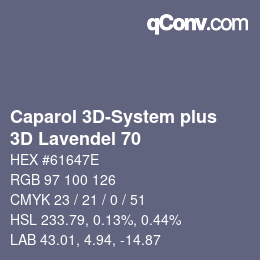 Color code: Caparol 3D-System plus - 3D Lavendel 70 | qconv.com