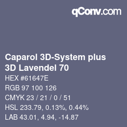 Code couleur: Caparol 3D-System plus - 3D Lavendel 70 | qconv.com