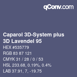 Color code: Caparol 3D-System plus - 3D Lavendel 95 | qconv.com