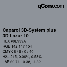 Código de color: Caparol 3D-System plus - 3D Lazur 10 | qconv.com