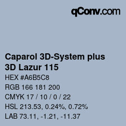 Farbcode: Caparol 3D-System plus - 3D Lazur 115 | qconv.com