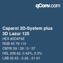 Color code: Caparol 3D-System plus - 3D Lazur 125 | qconv.com