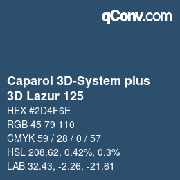 Code couleur: Caparol 3D-System plus - 3D Lazur 125 | qconv.com