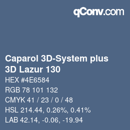 Color code: Caparol 3D-System plus - 3D Lazur 130 | qconv.com