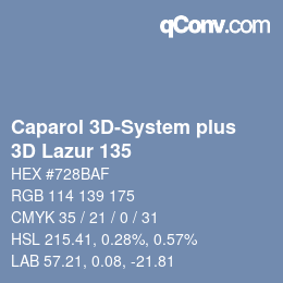 Código de color: Caparol 3D-System plus - 3D Lazur 135 | qconv.com