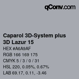Farbcode: Caparol 3D-System plus - 3D Lazur 15 | qconv.com