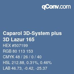 Color code: Caparol 3D-System plus - 3D Lazur 165 | qconv.com