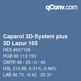 Código de color: Caparol 3D-System plus - 3D Lazur 165 | qconv.com